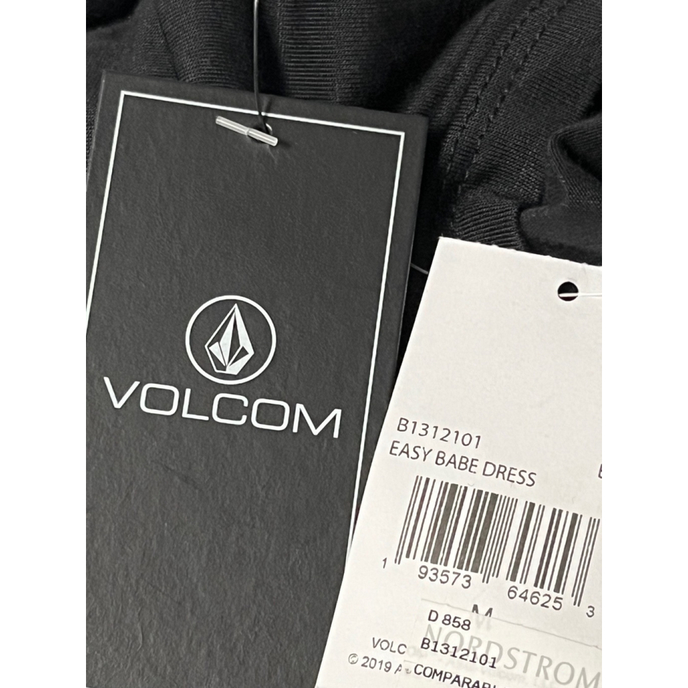 Volcom Easy Babe Black Tie Back Mini Dress Size Medium NWT - Picture 10 of 12